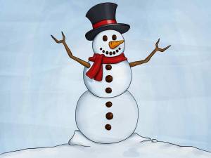 Раскраска снеговик для детей 3 4 лет #25 #9407