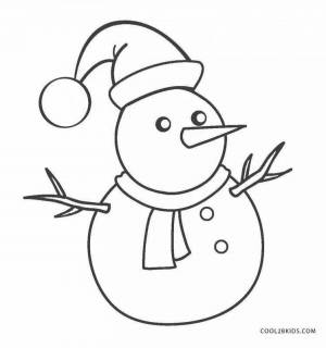 Раскраска снеговик для детей 3 4 лет #27 #9409