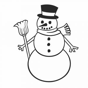Раскраска снеговик для детей 3 4 лет #33 #9415