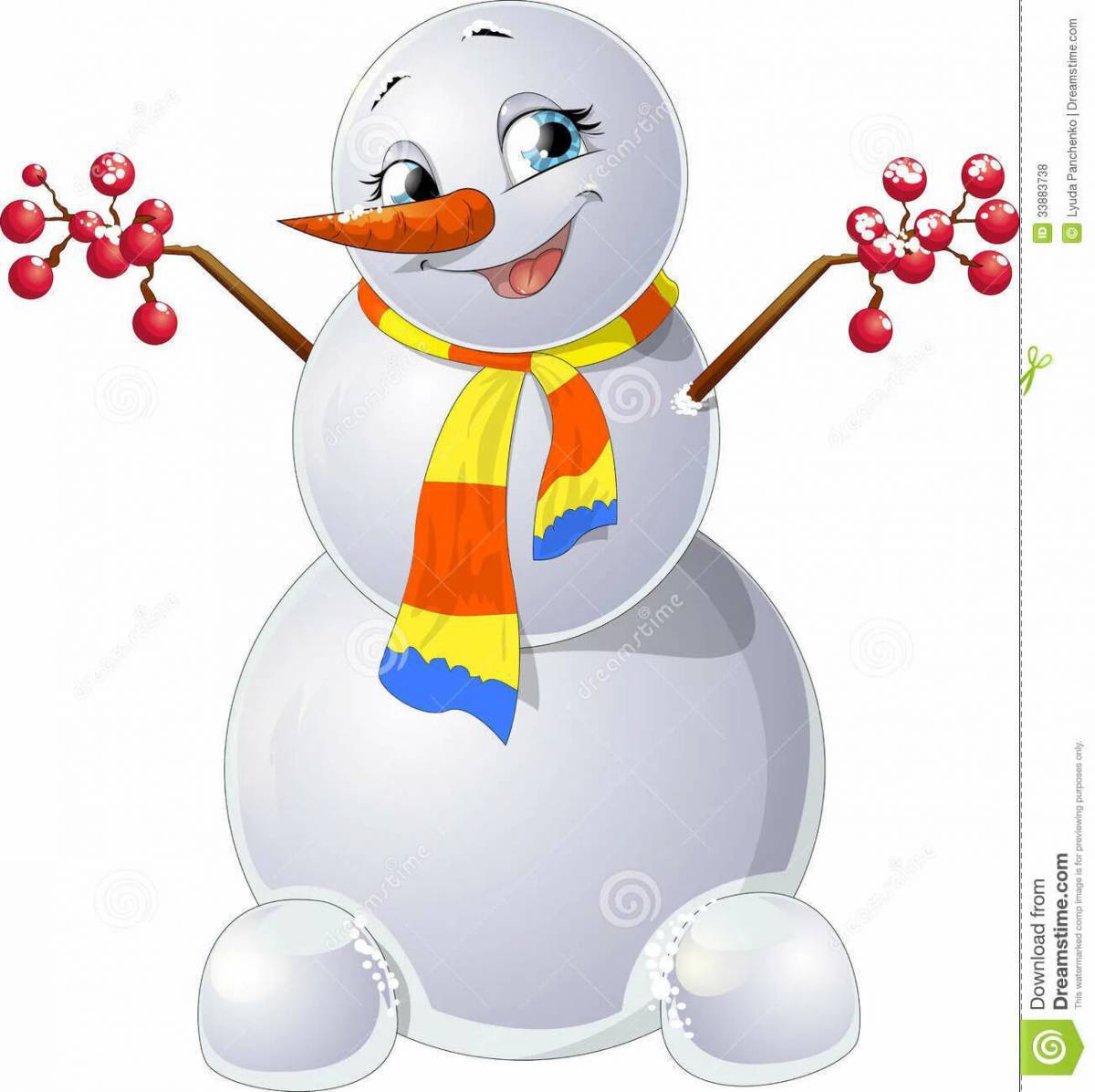 Снеговик для детей #23