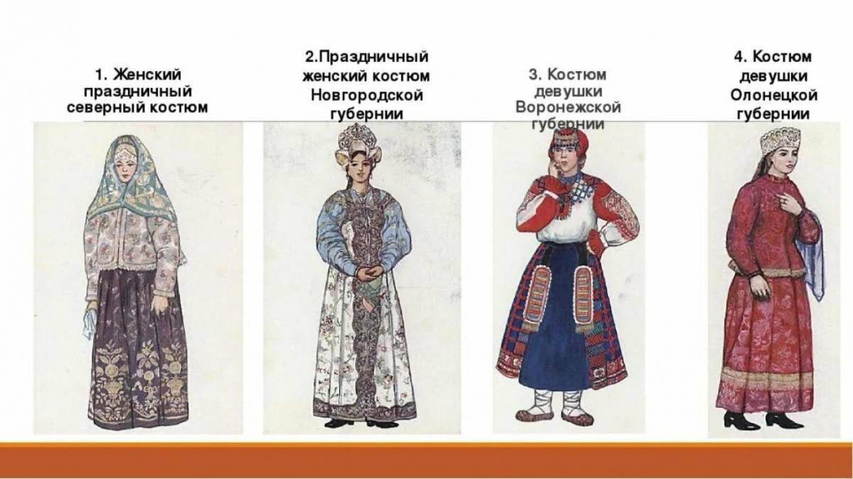 Мужской и женский русский народный костюм #16