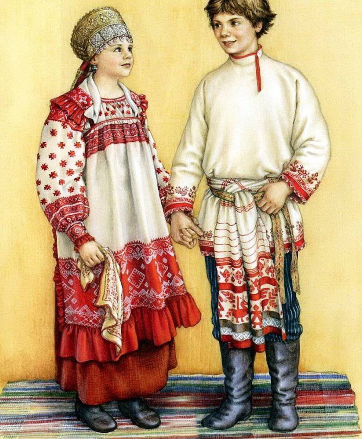 Мужской и женский русский народный костюм #18