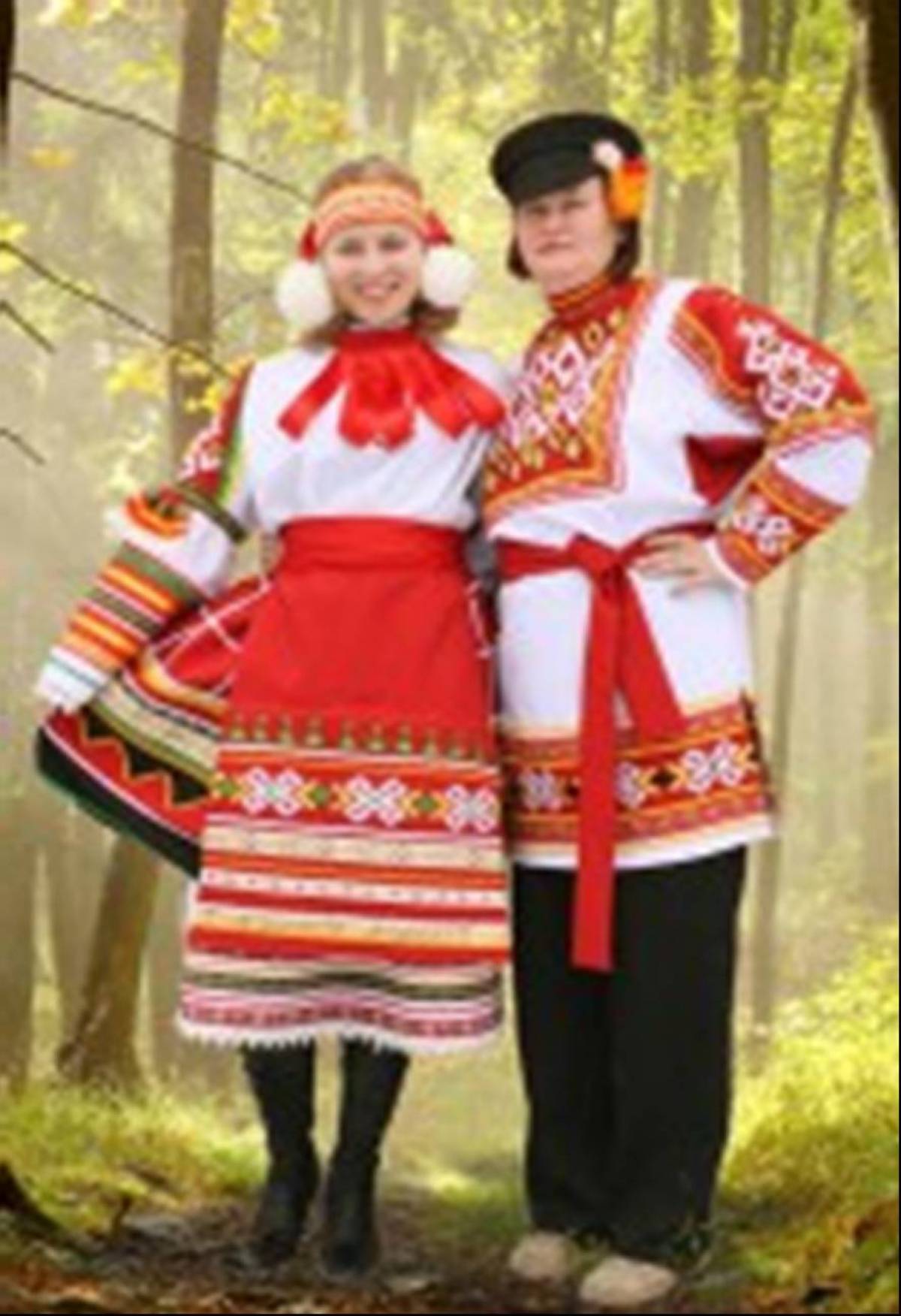 Мужской и женский русский народный костюм #25