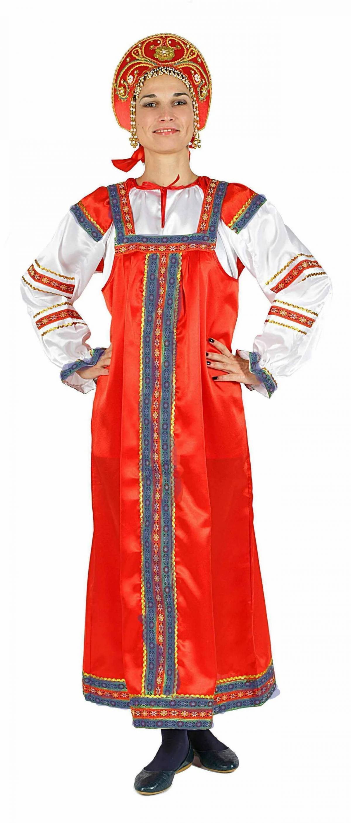 Мужской и женский русский народный костюм #26