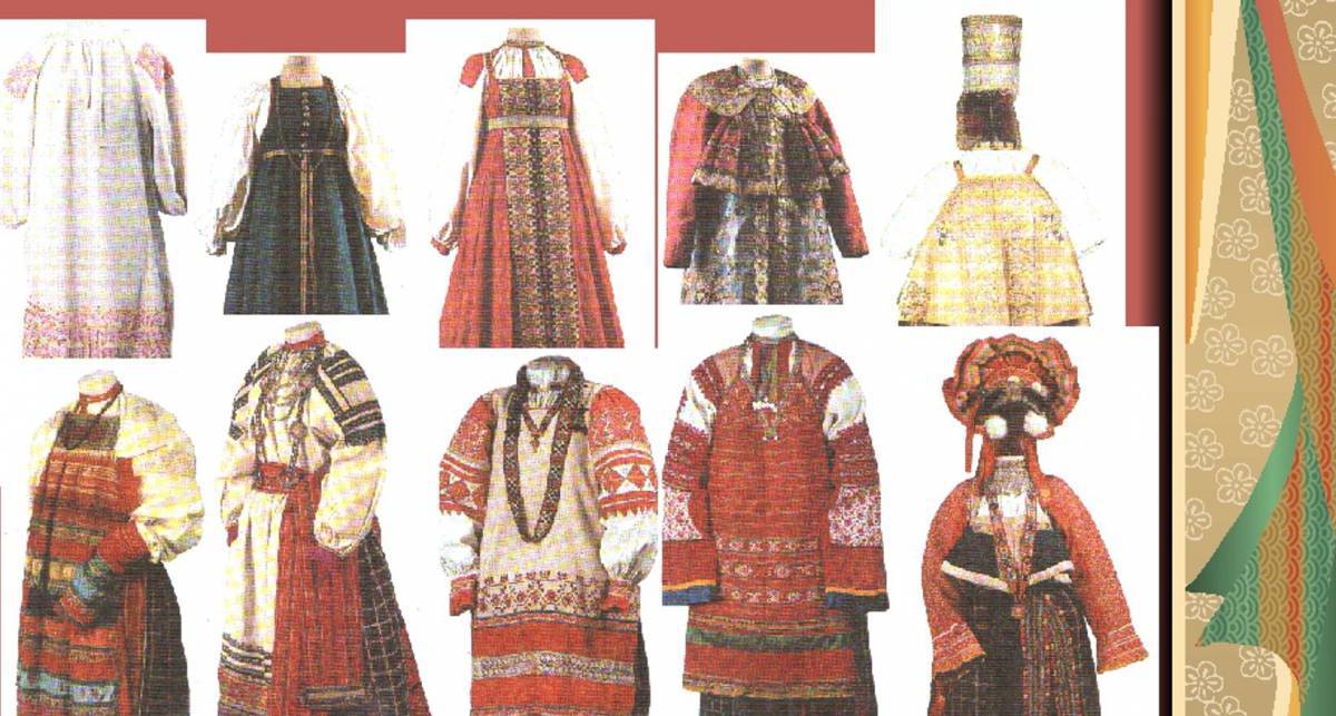 Мужской и женский русский народный костюм #35