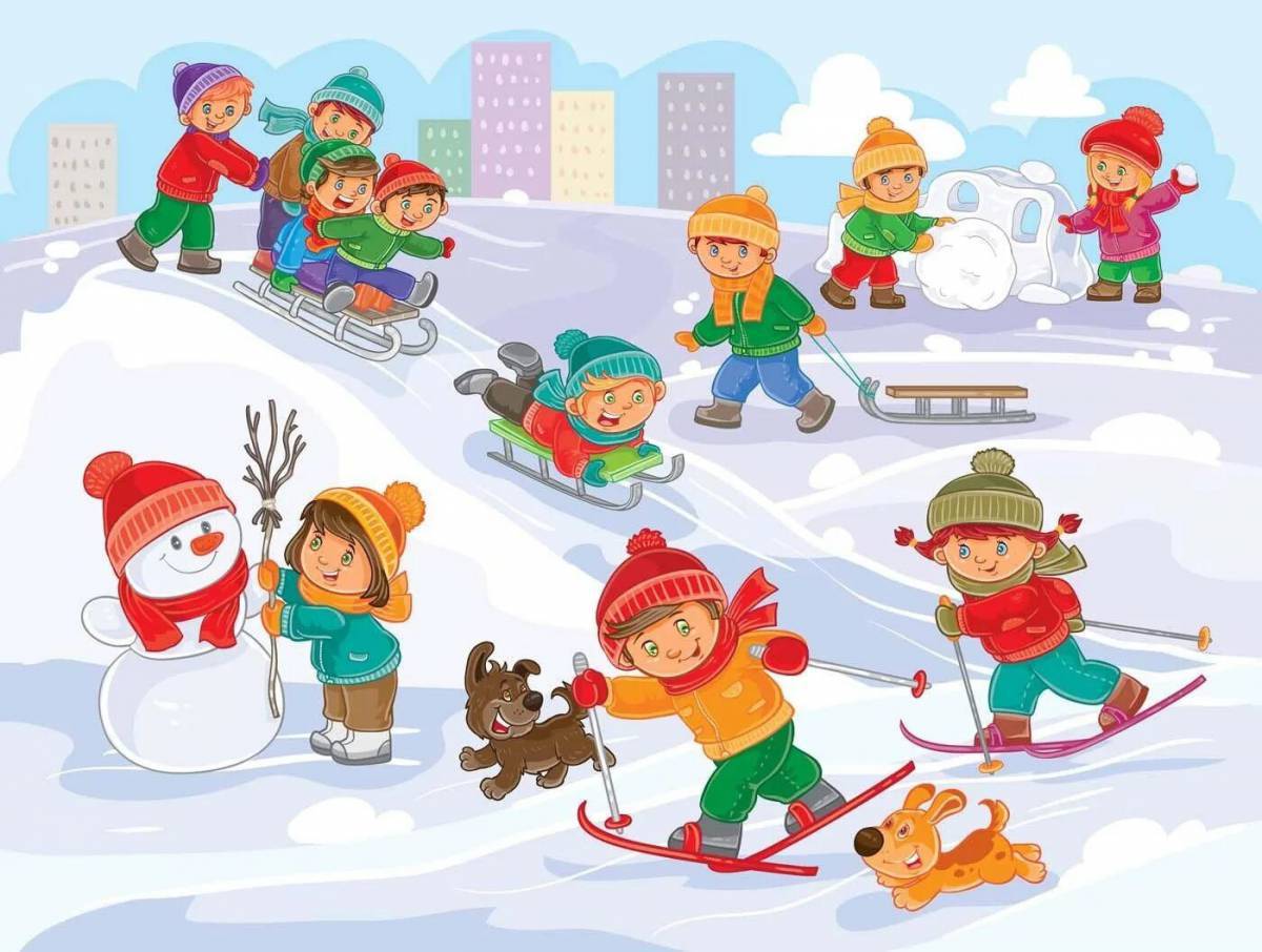 На тему зимние забавы для детского сада #11