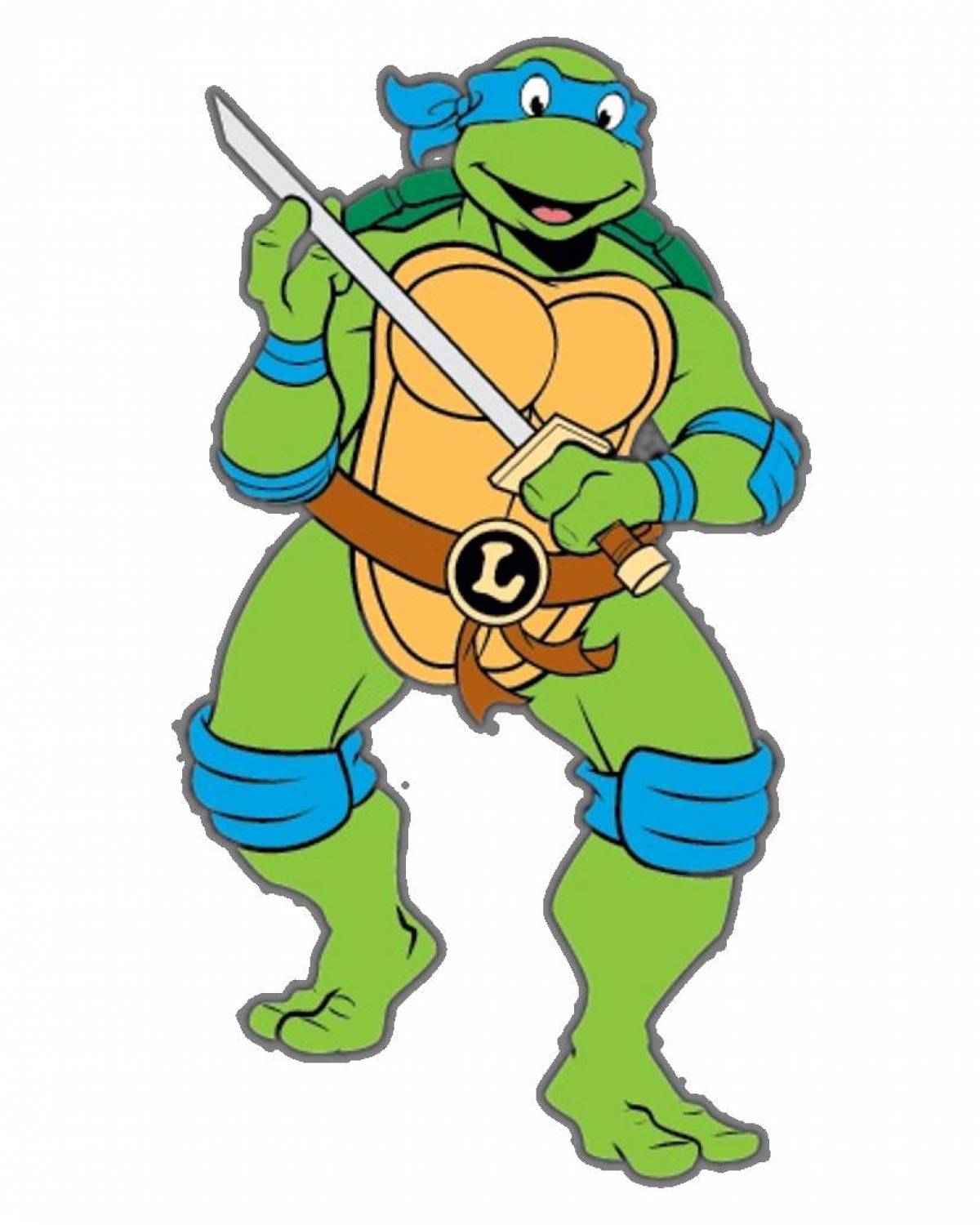 cool Ninja Turtle Two Blade Leonardo Coloring Page | Раскраски, Черепашки ниндзя, Детские раскраски
