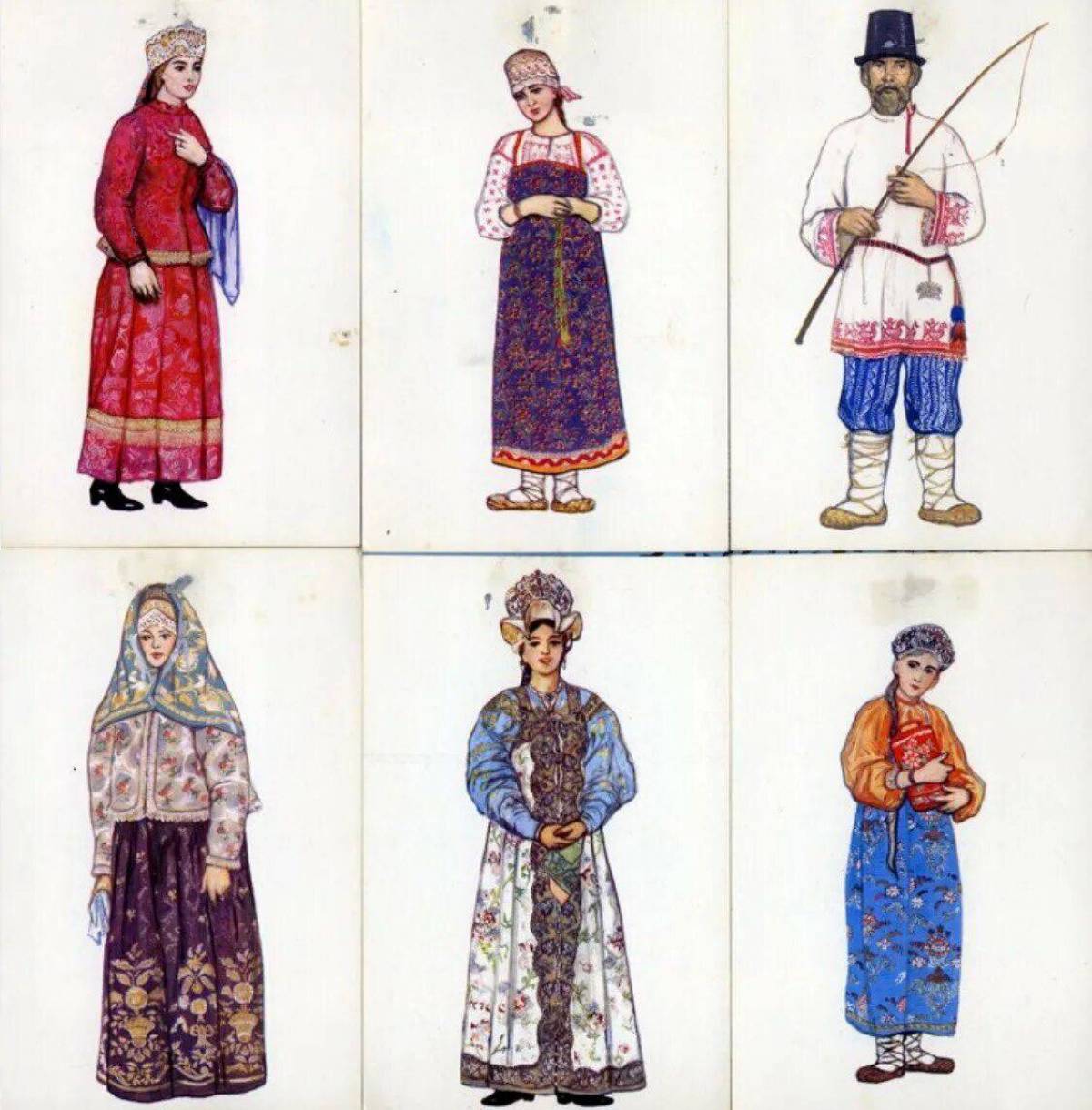 Крестьянская одежда Русь 18 век