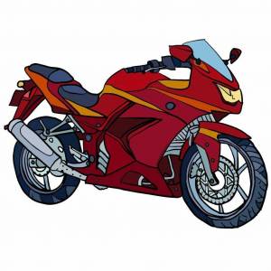 Раскраска мотоцикл для детей #22 #116016