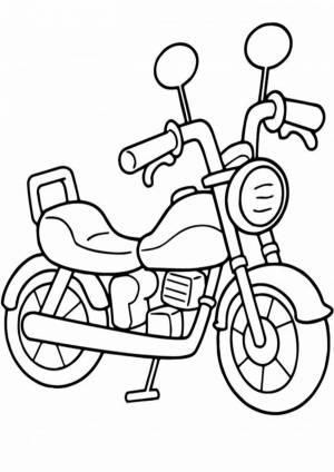 Раскраска мотоцикл для детей 4 5 лет #11 #116033