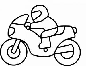 Раскраска мотоцикл для детей 4 5 лет #13 #116035