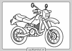 Раскраска мотоцикл для детей 4 5 лет #18 #116040