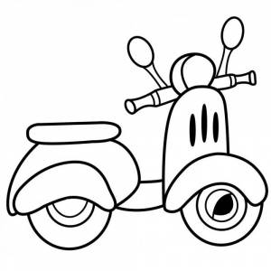 Раскраска мотоцикл для детей 4 5 лет #29 #116051