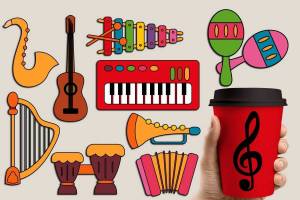Раскраска музыкальные инструменты для детей #24 #116372