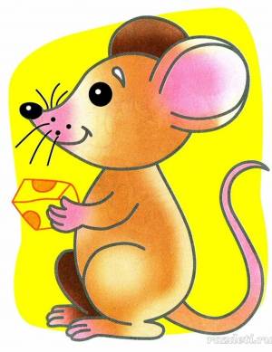 Раскраска мышка для детей #18 #116986