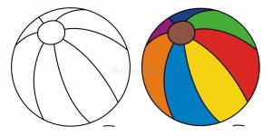 Раскраска мячик для детей 2 3 лет #13 #117309