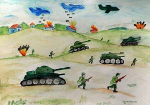 Раскраска на военную тему для детей младших классов #9 #117681