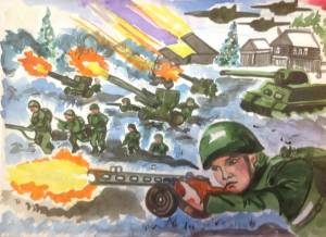 Раскраска на военную тему для детей младших классов #33 #117705