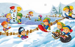 Раскраска на тему зимние забавы для детского сада #4 #118059