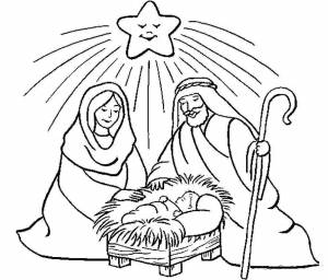 Раскраска на тему рождество христово для детей #4 #118130