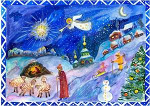 Раскраска на тему рождество христово для детей #12 #118138