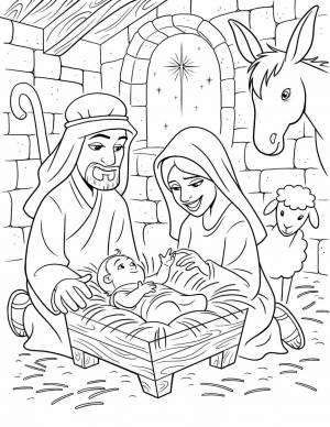 Раскраска на тему рождество христово для детей #16 #118142