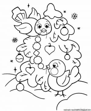 Раскраска новогодние для детей 4 5 лет #34 #119948