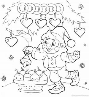 Раскраска новогодние для детей 5 6 лет #10 #119963