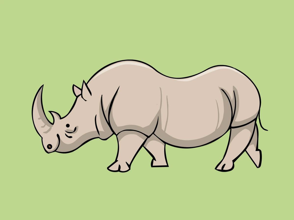 Носорог для детей #8