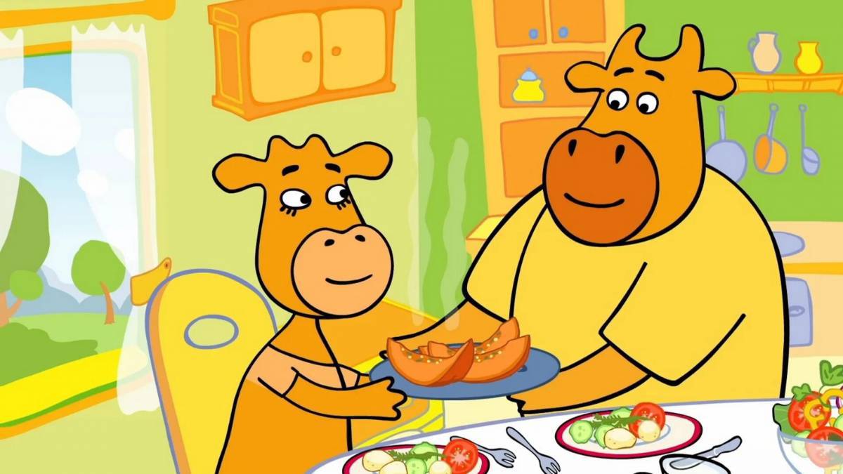 Оранжевая корова для детей #34