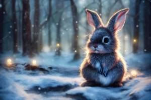 Раскраска новогодний кролик #18 #120231