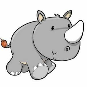 Раскраска носорог для детей #1 #121530