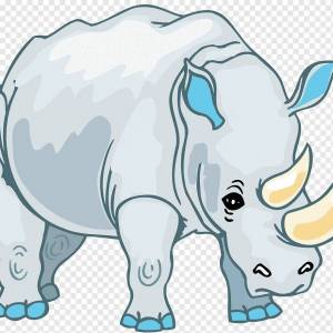 Раскраска носорог для детей #2 #121531