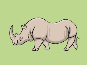 Раскраска носорог для детей #8 #121537