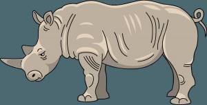 Раскраска носорог для детей #9 #121538