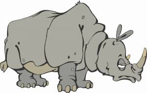 Раскраска носорог для детей #11 #121540