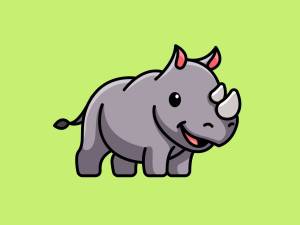 Раскраска носорог для детей #16 #121545