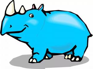 Раскраска носорог для детей #17 #121546
