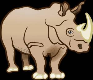Раскраска носорог для детей #32 #121561