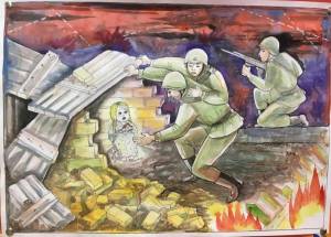 Раскраска о войне для детей начальной школы #9 #121810