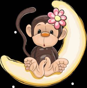 Раскраска обезьяна для детей #3 #121920