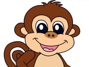 Раскраска обезьяна для детей #5 #121922