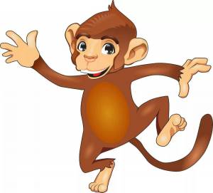 Раскраска обезьяна для детей #7 #121924