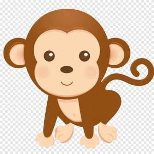 Раскраска обезьяна для детей #8 #121925