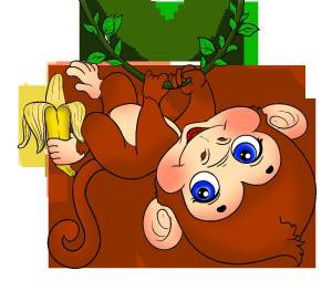 Раскраска обезьяна для детей #10 #121927