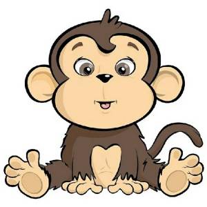 Раскраска обезьяна для детей #13 #121930