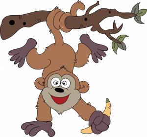Раскраска обезьяна для детей #15 #121932