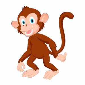 Раскраска обезьяна для детей #33 #121950