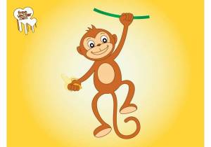 Раскраска обезьянка для детей #8 #121992