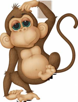 Раскраска обезьянка для детей #12 #121996